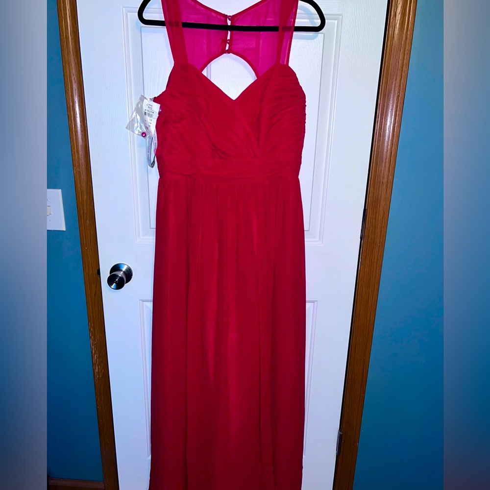 Alfred Angelo Cherry Red Prom Bridesmaid Dress, Size 12 New With Tags Gorgeous!!